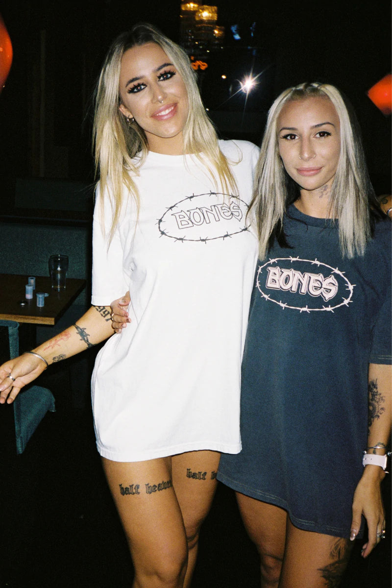 Bones Barb Tee - Washed Haze