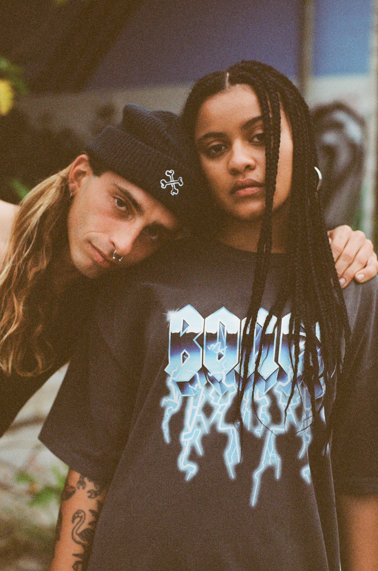 Cross Bones Logo Beanie - Black