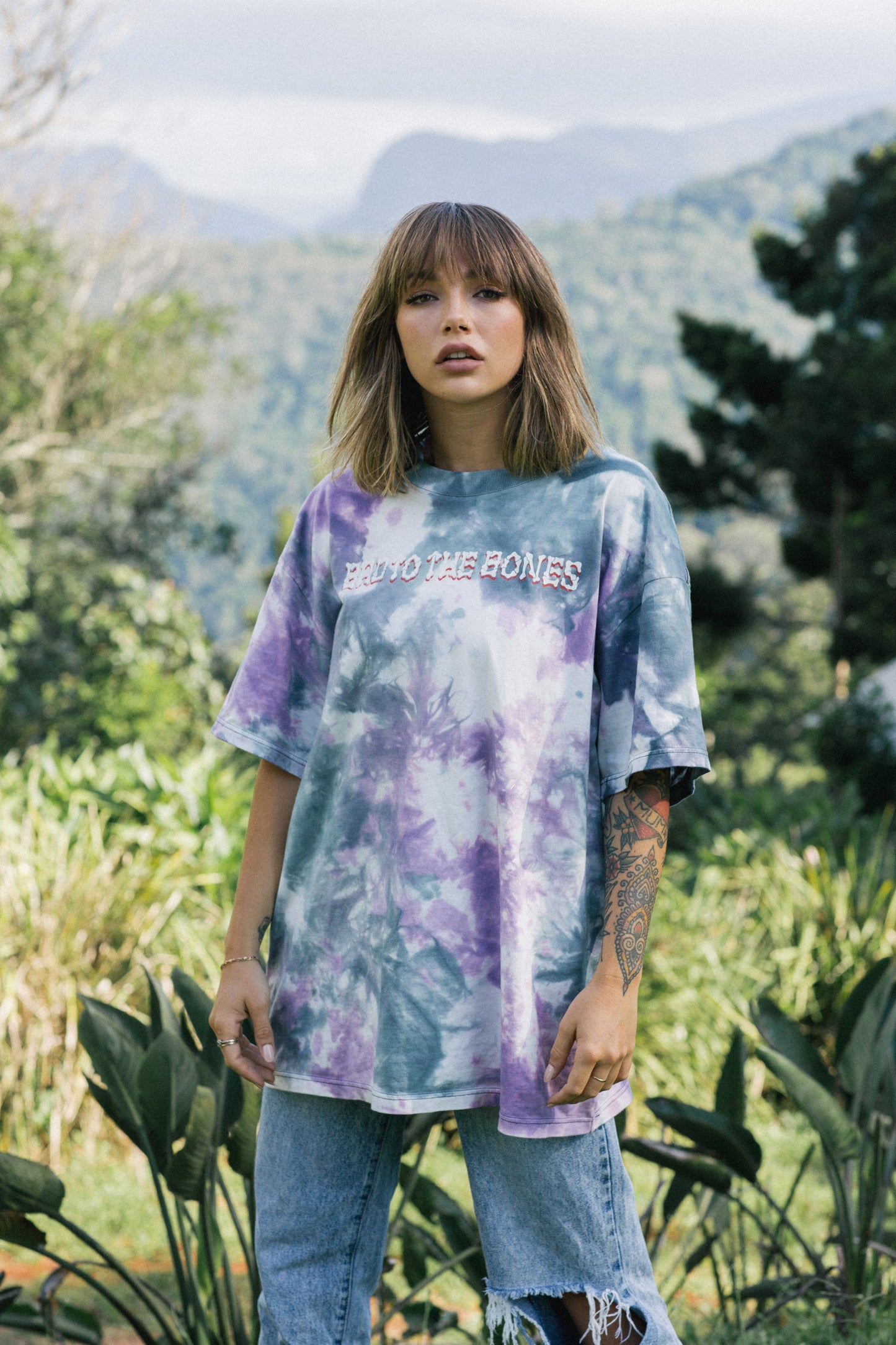 BAD TO THE BONES Tee - Dye Tie