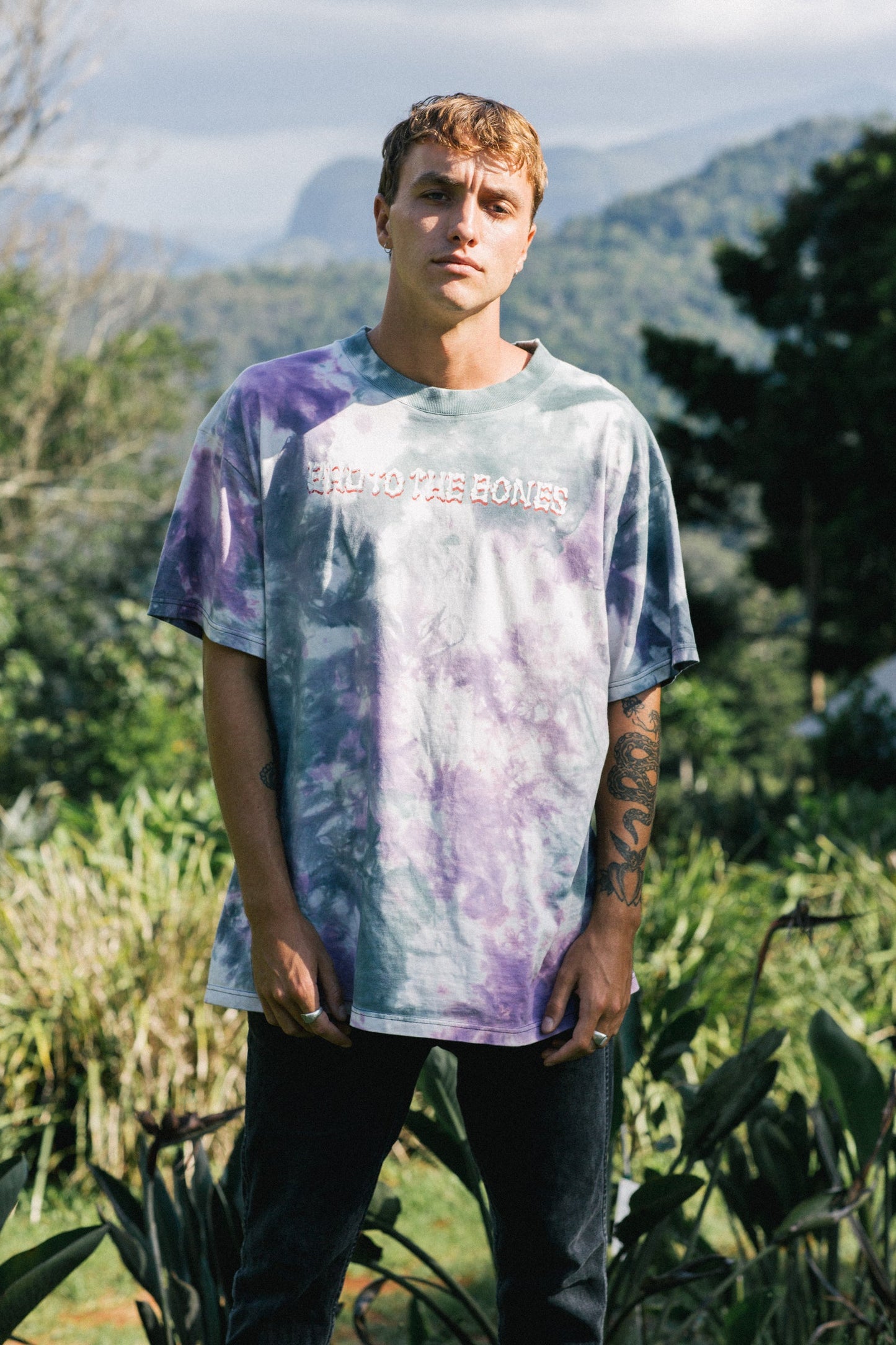 BAD TO THE BONES Tee - Dye Tie