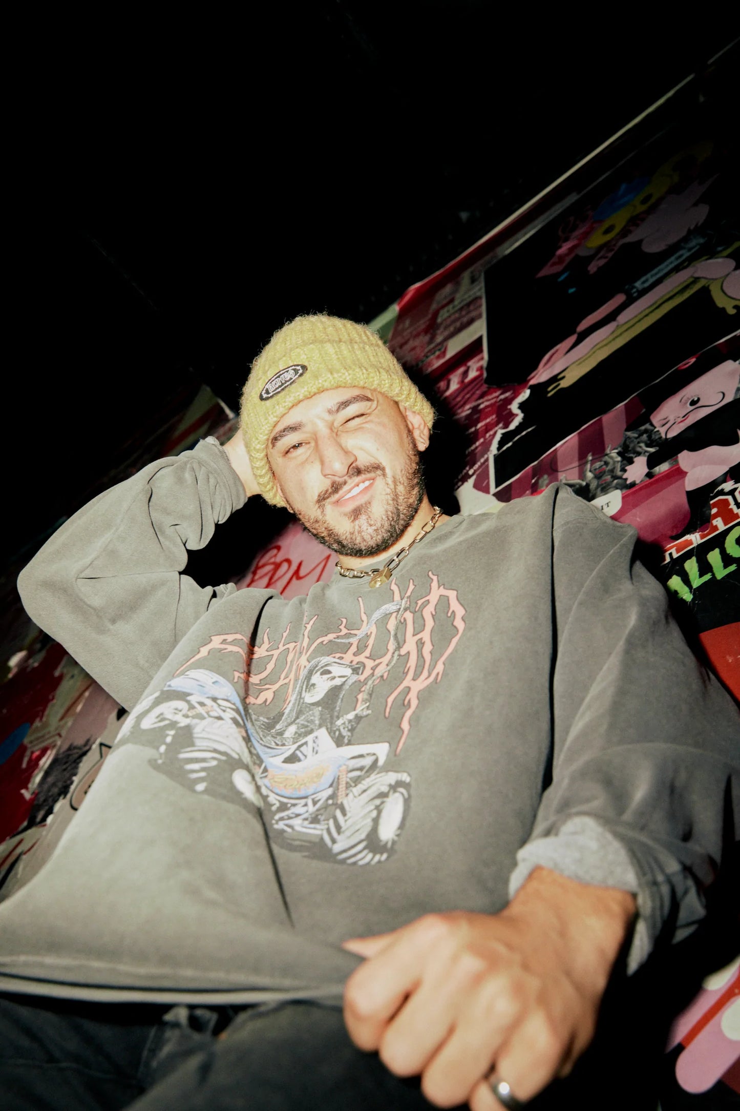 Mustard Bones Barb - Knit Beanie