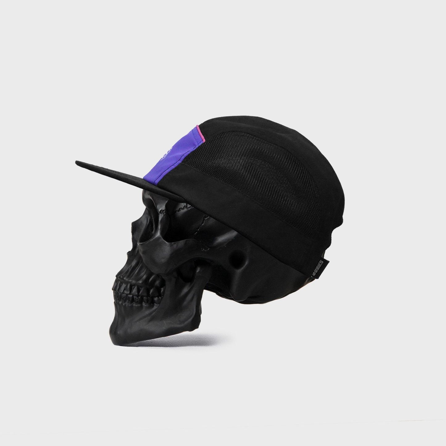 Steeze Retro 5 Panel Cap - Black/Purple