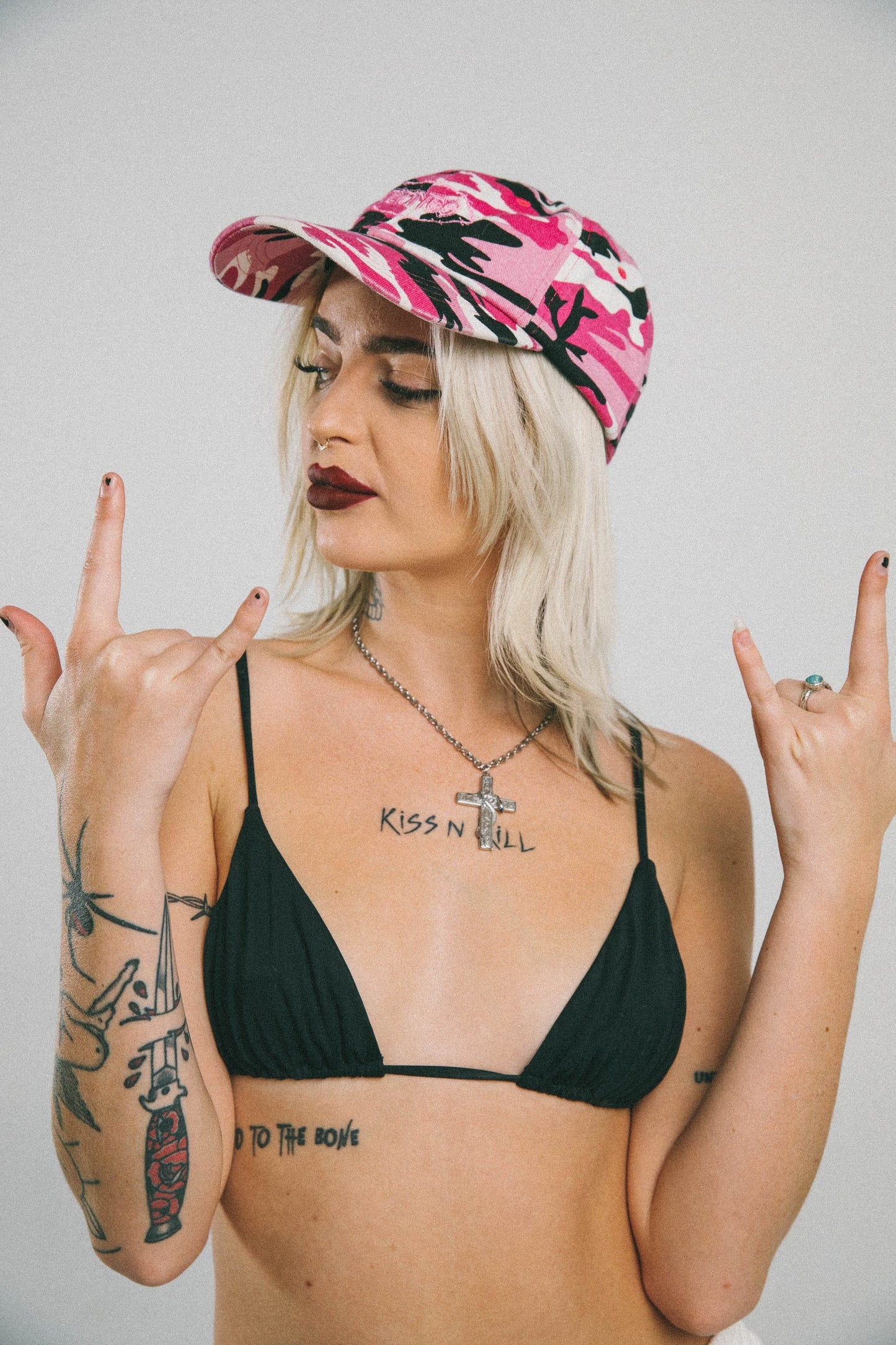 Bones Dad Hat - Pink Camo