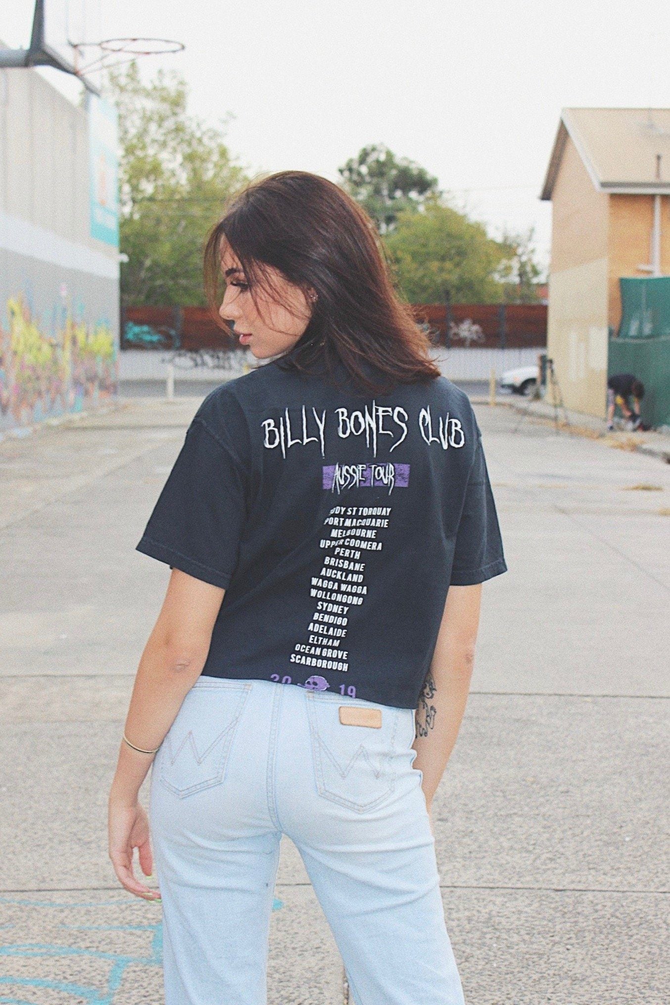 Purple Rain Crop - Black