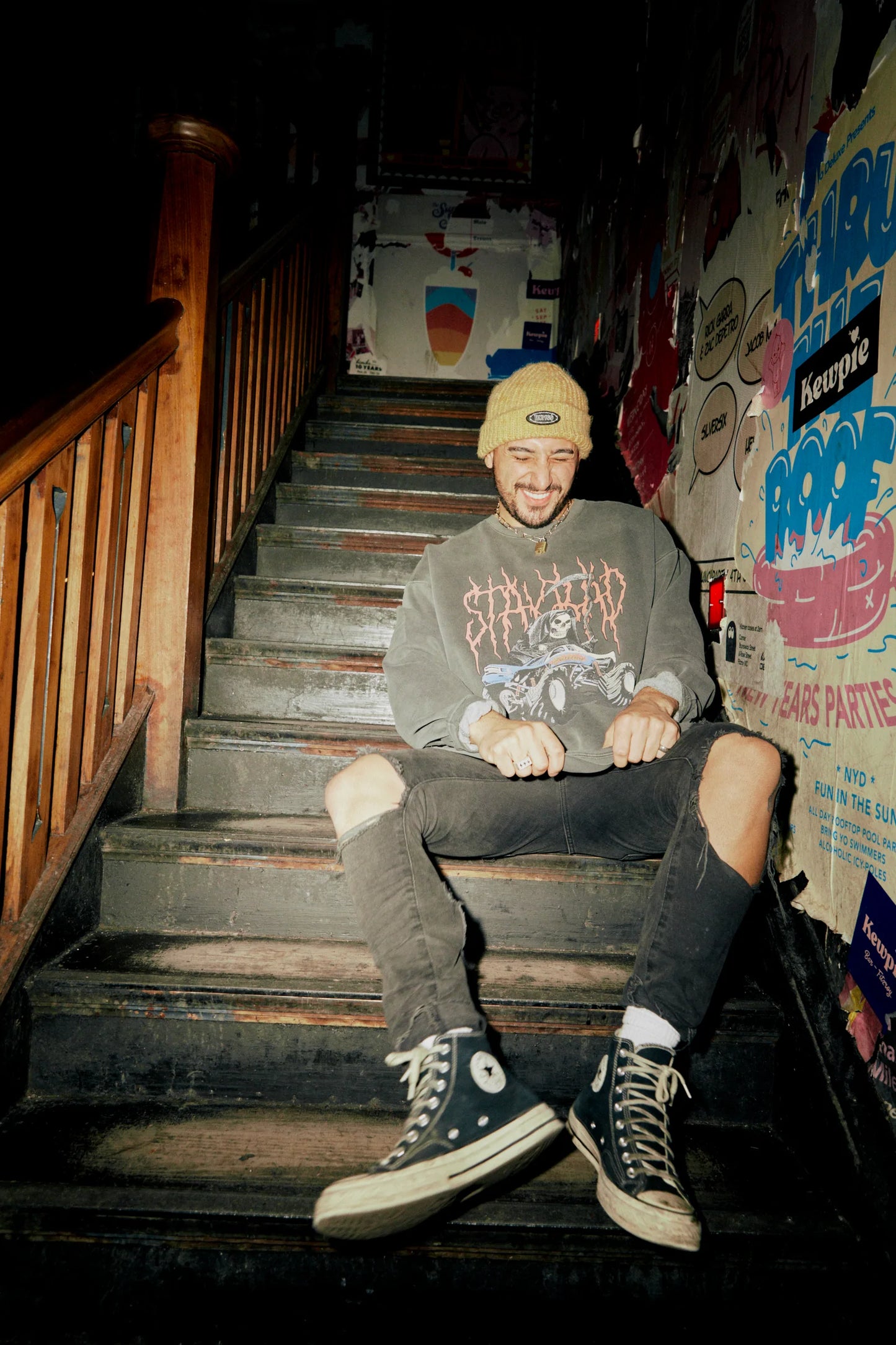 Mustard Bones Barb - Knit Beanie