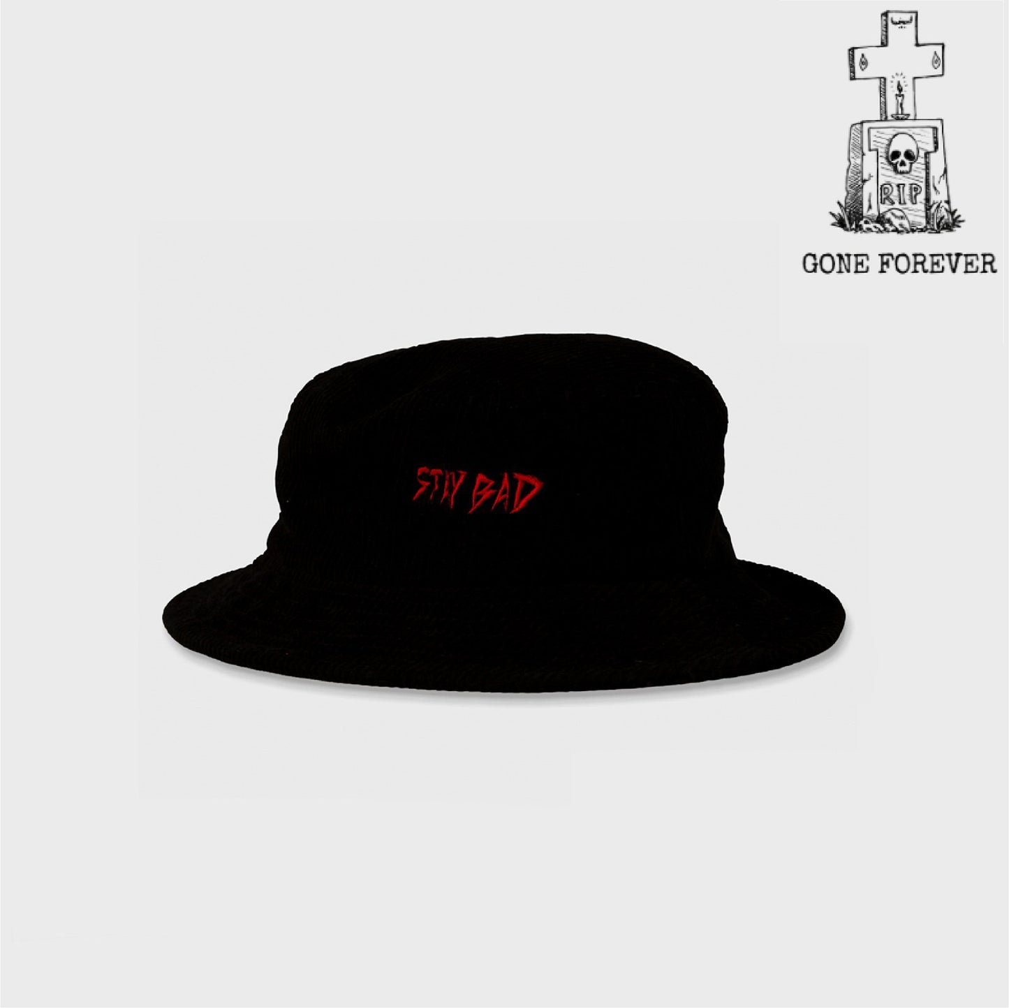 Stay Bad Bucket Hat - Black Corduroy