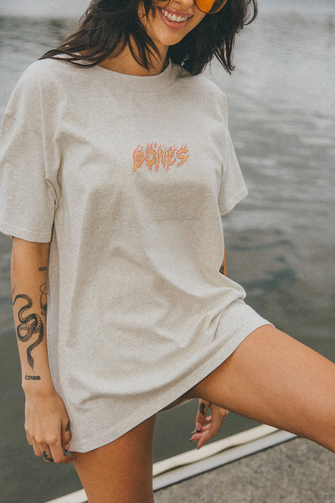 ClubFlame Tee - Snow Marle