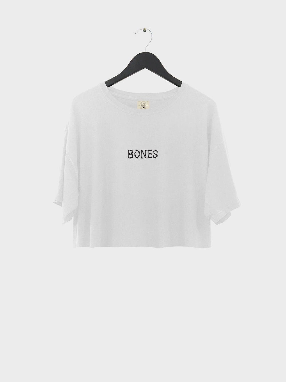 Bones Club Crop - White