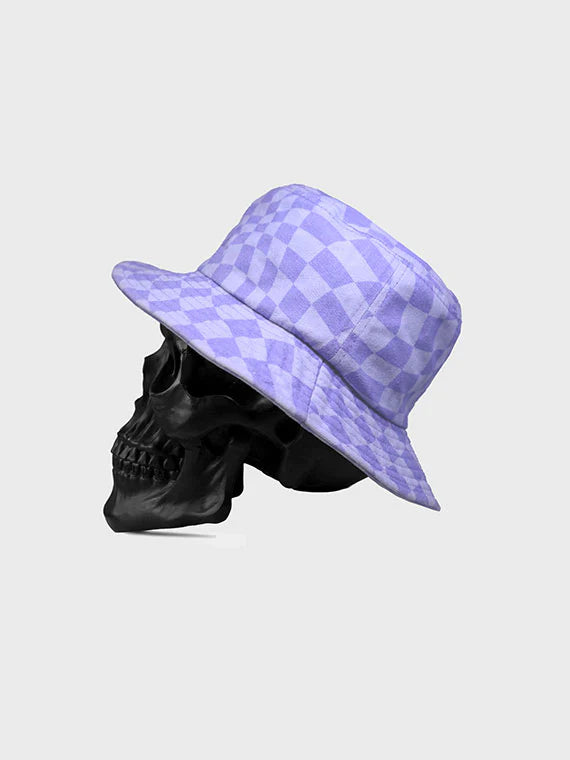 Purple Check Bucket Hat