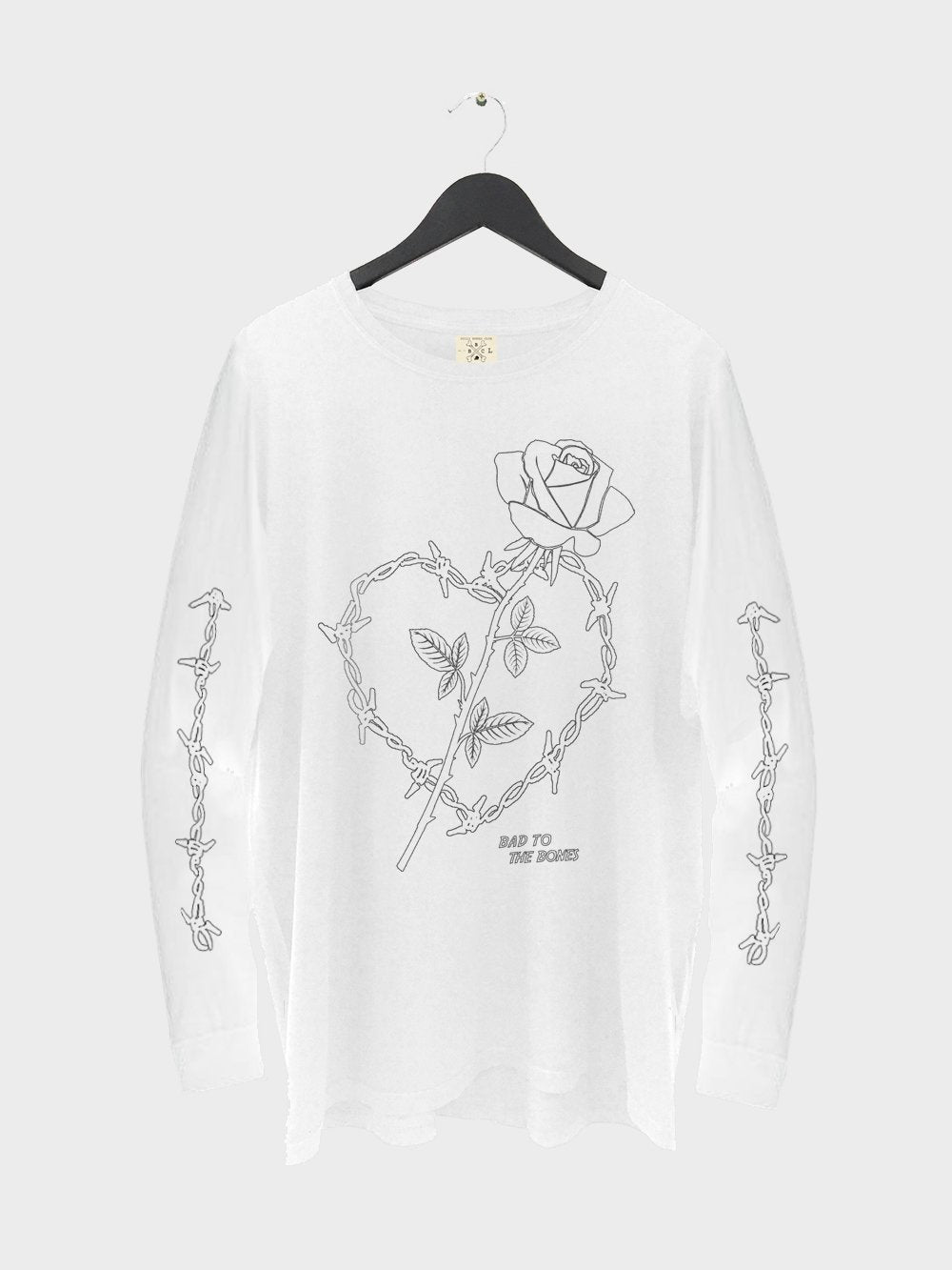 Wire Heart LS TEE -  White