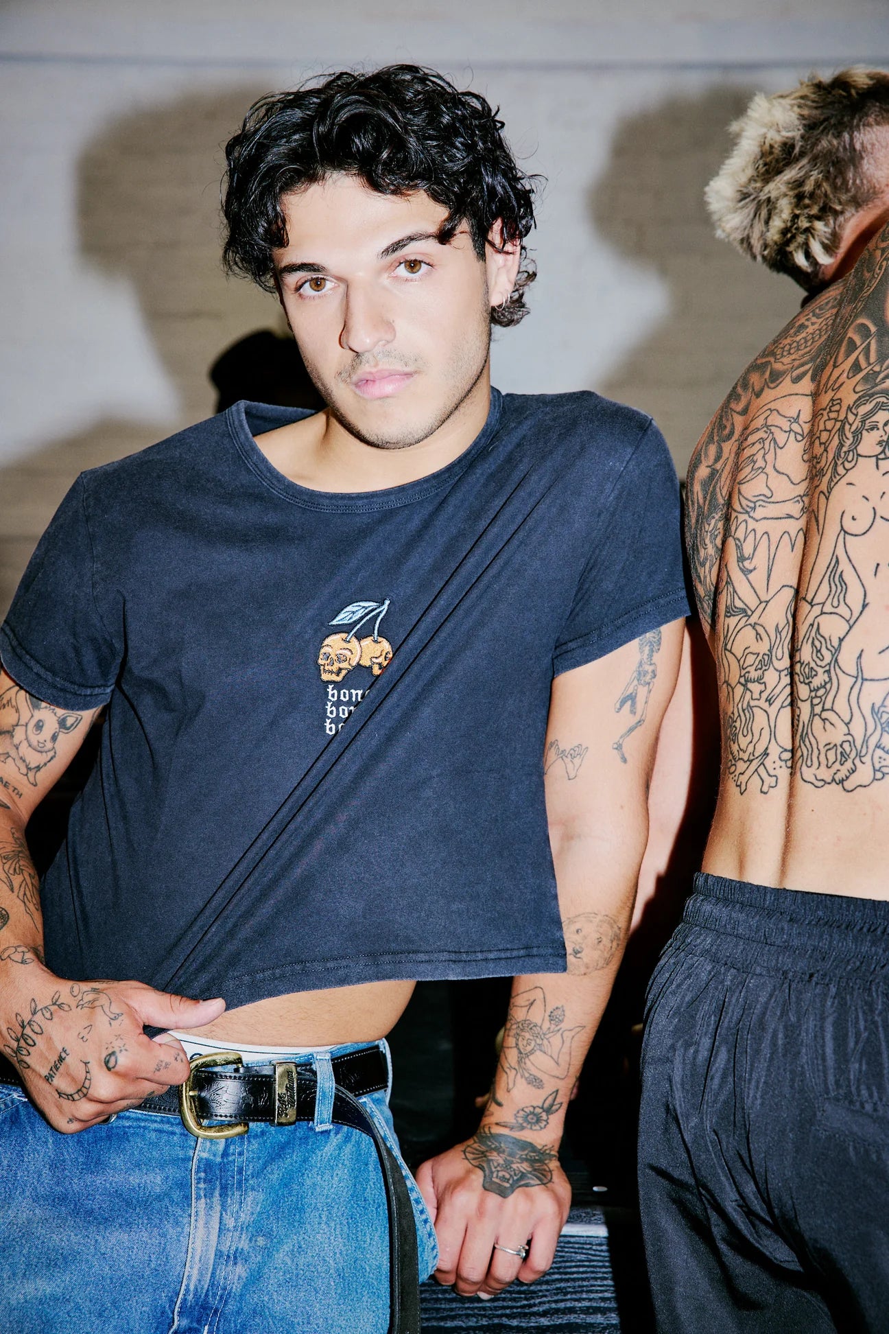 Cherry Bomb Baby Tee - Vintage Black