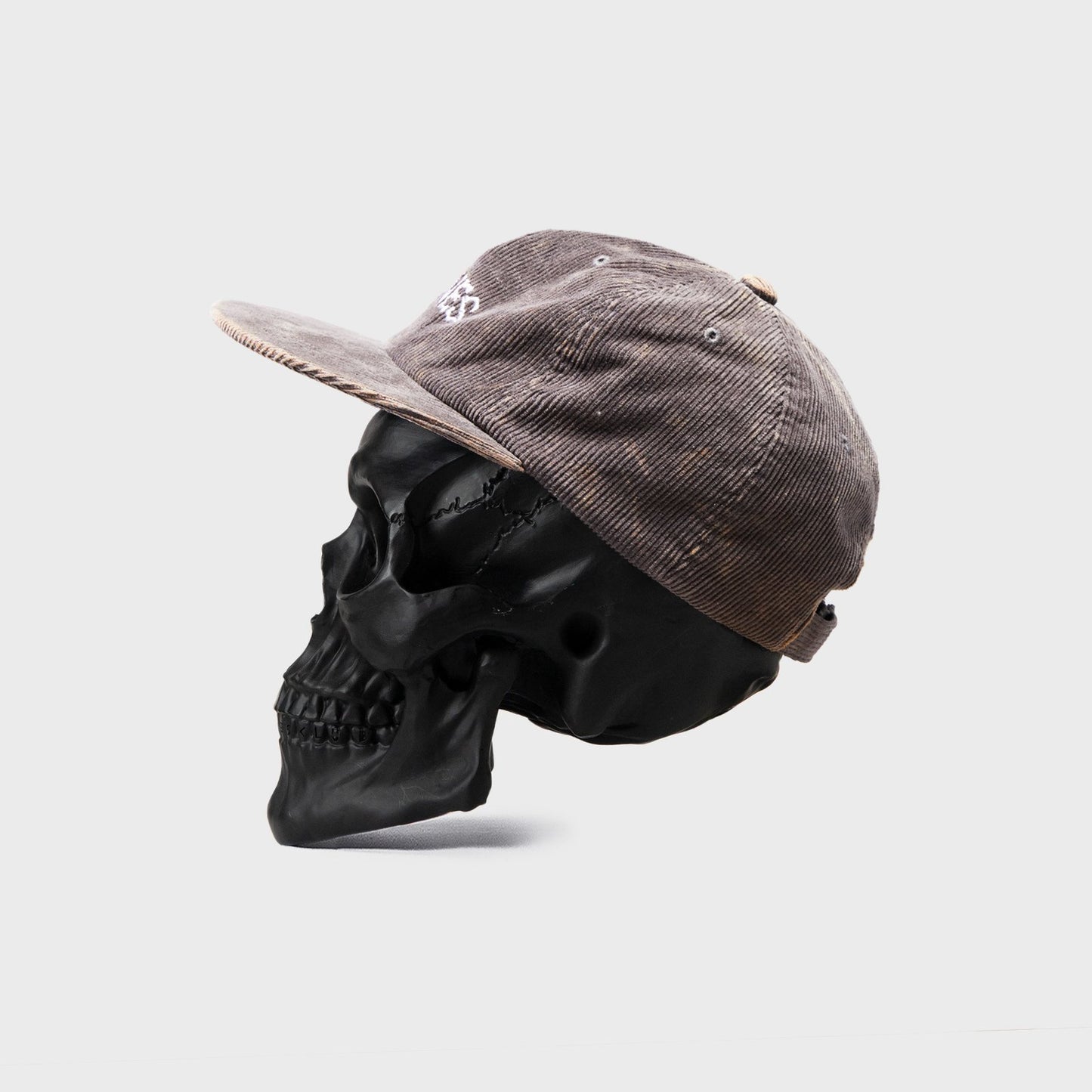 Bones Club Cord Washed Grey Cap