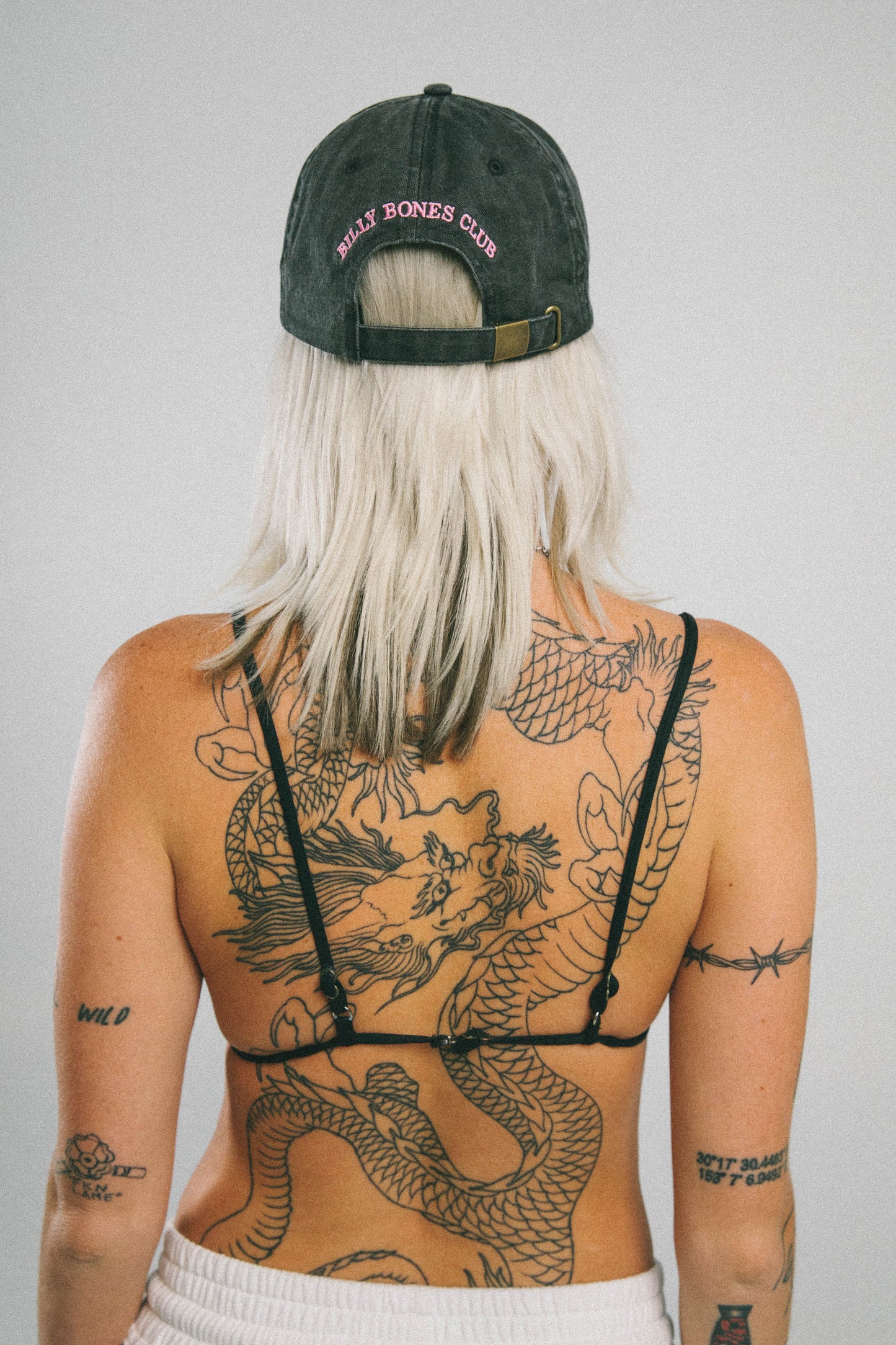 Bones Dad Hat - Washed Black