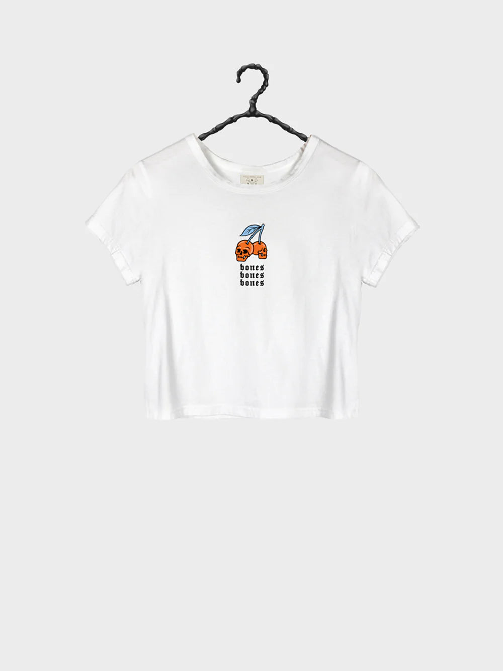 Cherry Bomb Baby Tee - Vintage White