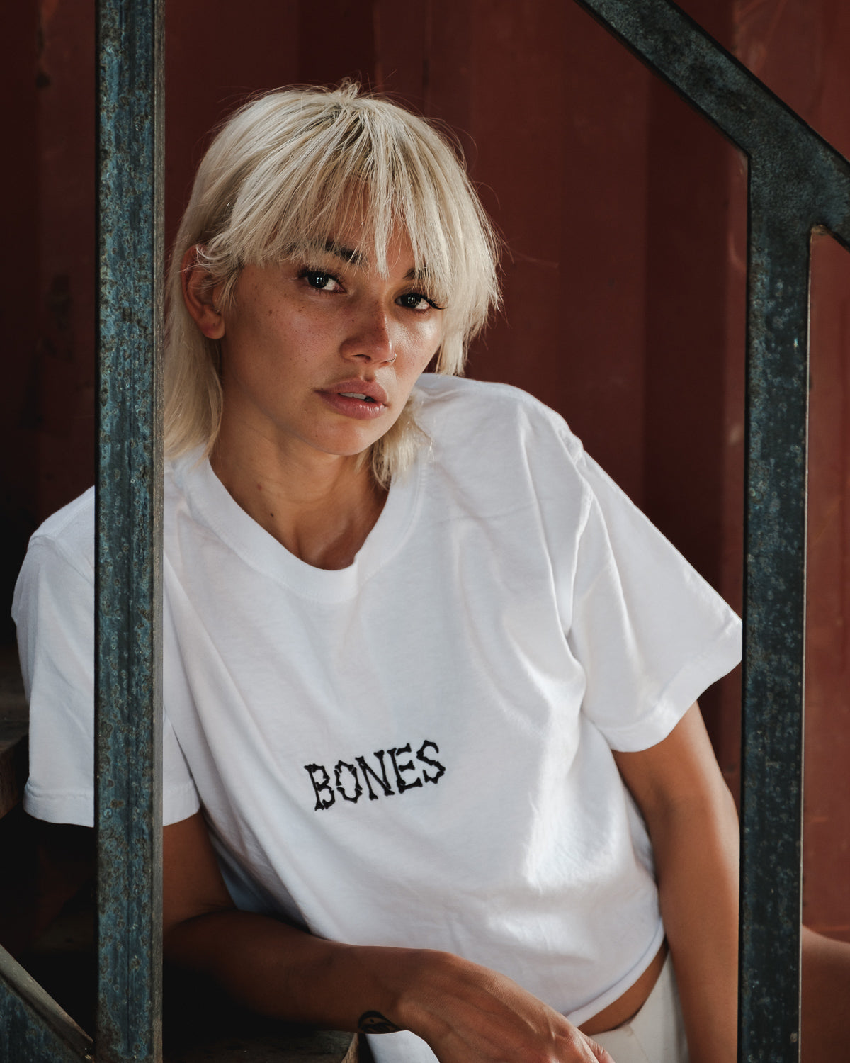 Bones Club Crop - White