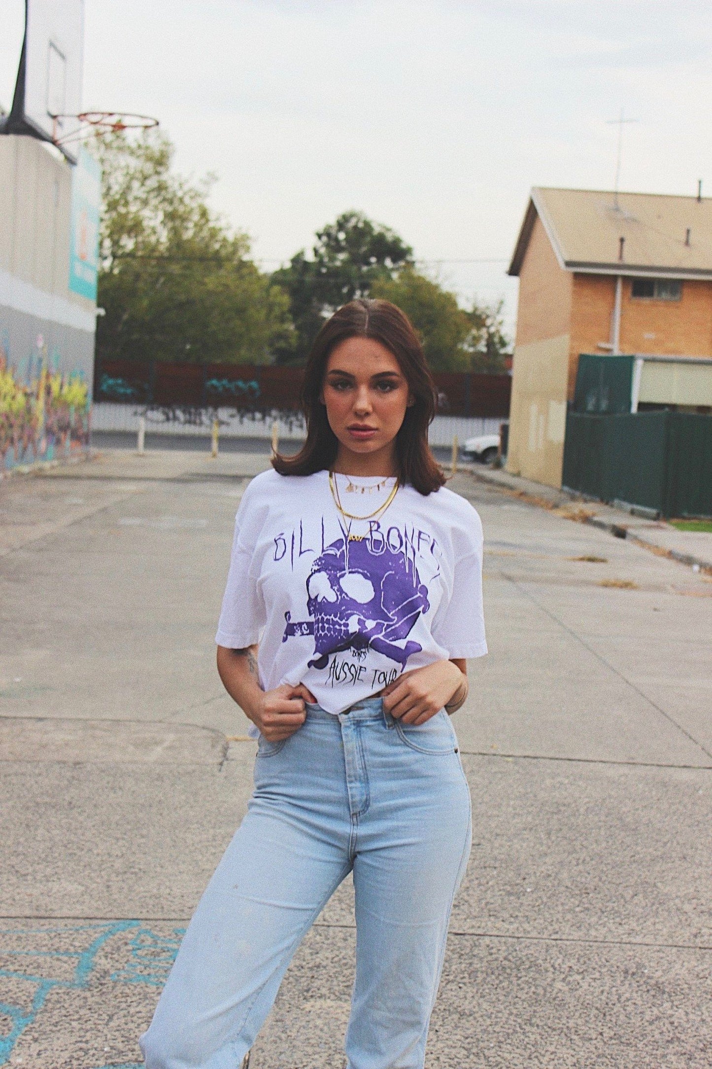 Purple Rain Crop- White