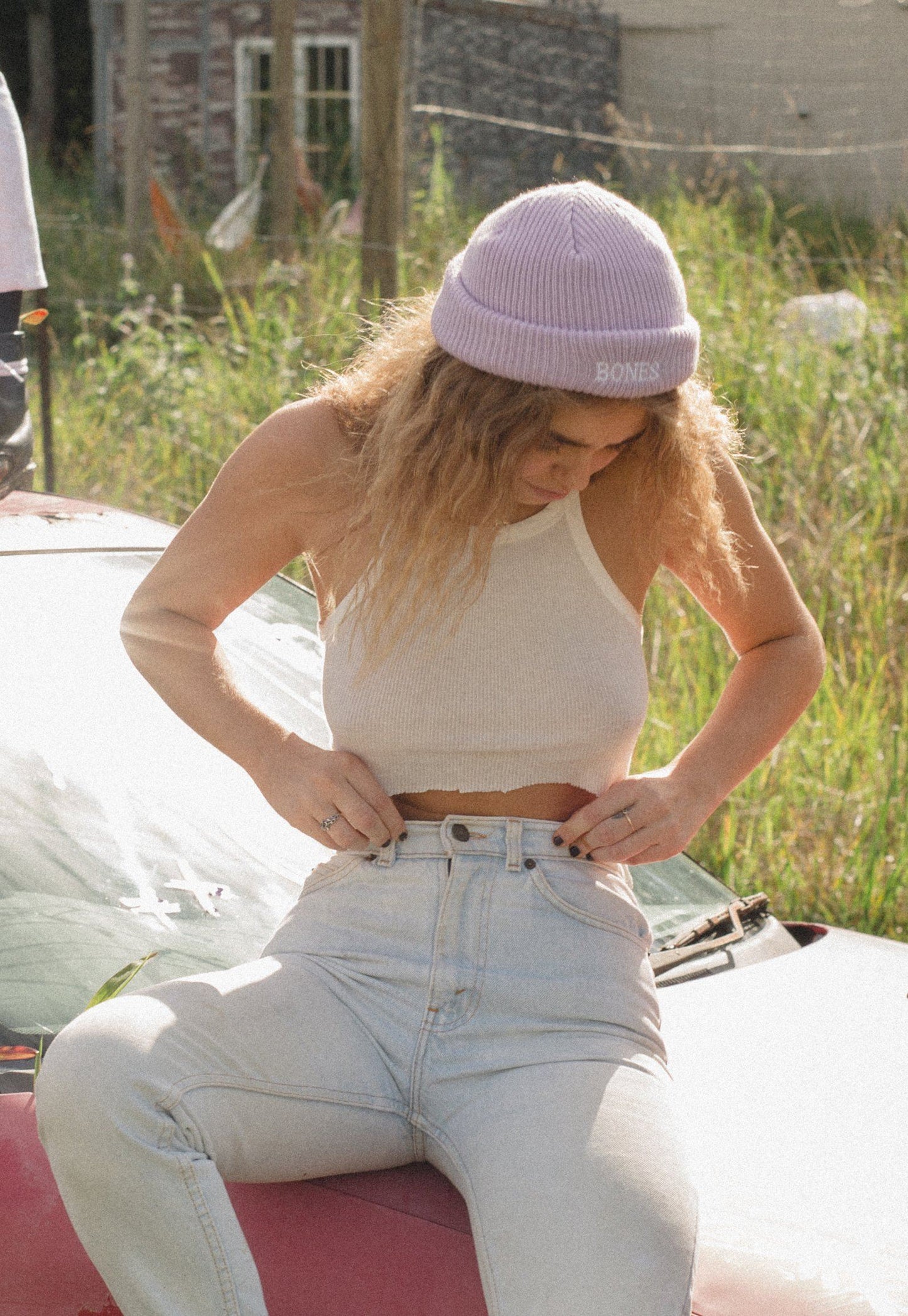 Purple Bones - Docker knit Beanie