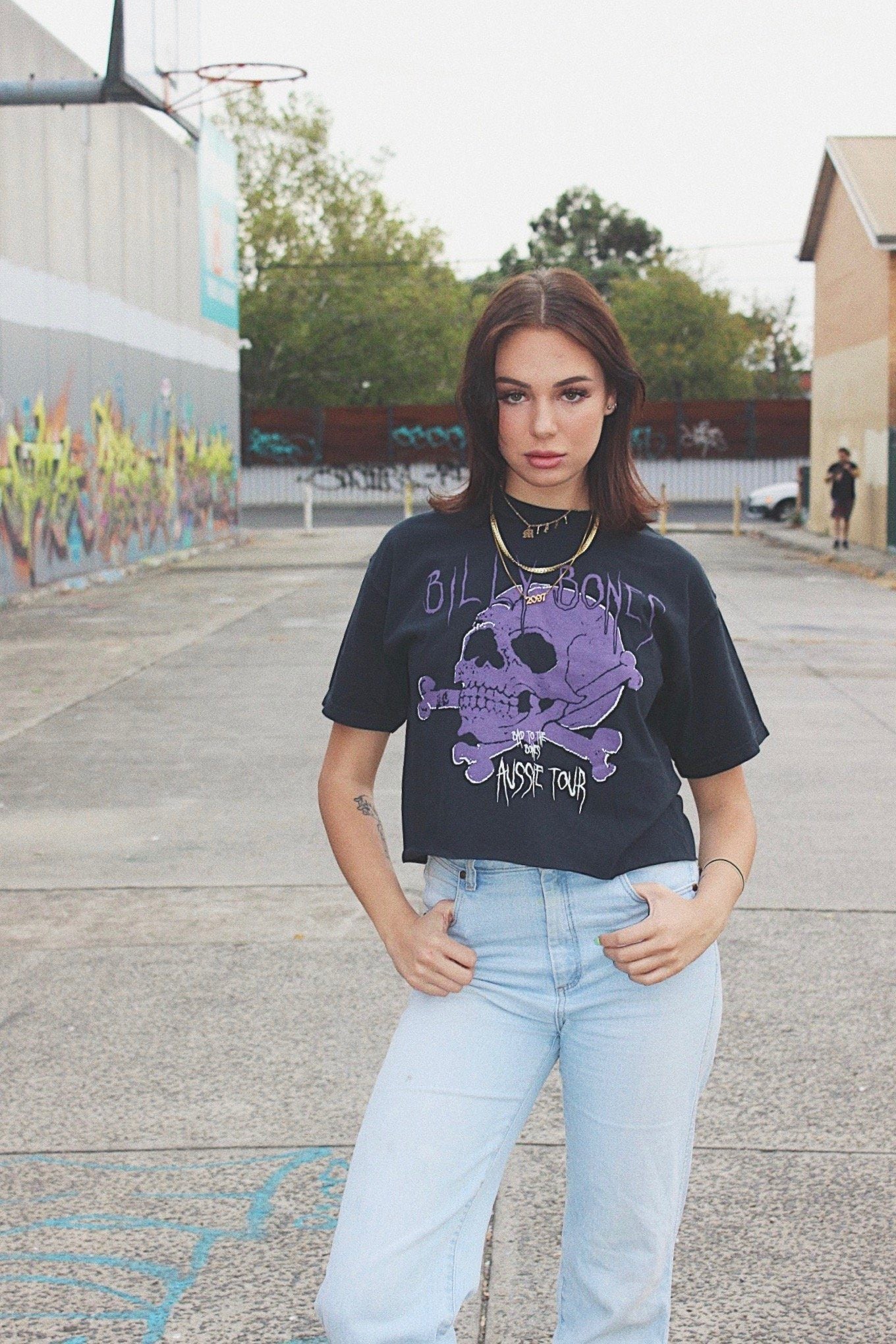 Purple Rain Crop - Black
