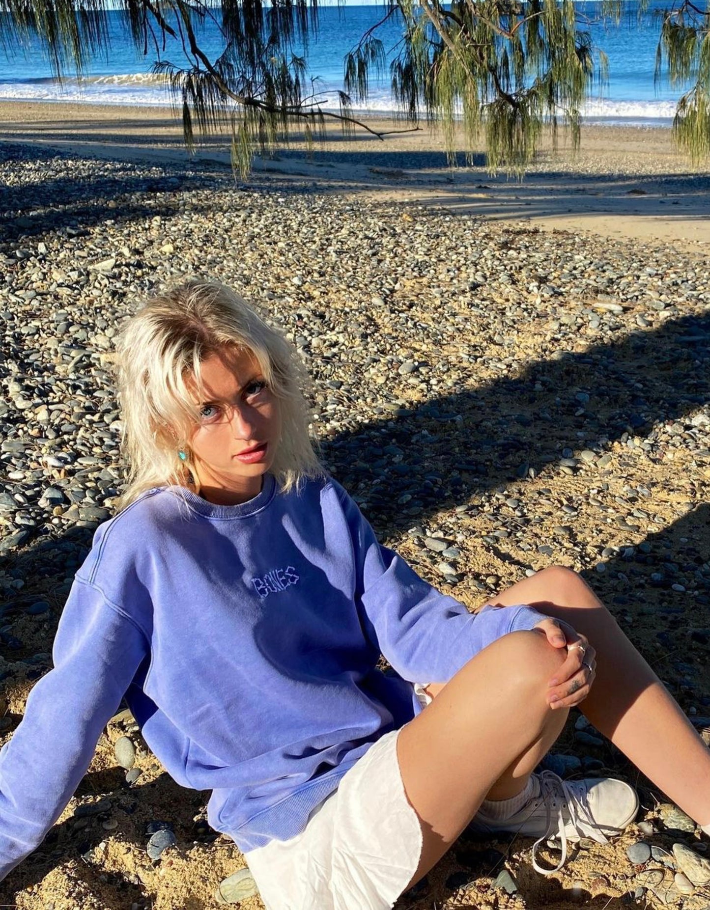 Bones Club Crew Sweater - Cobain Blue