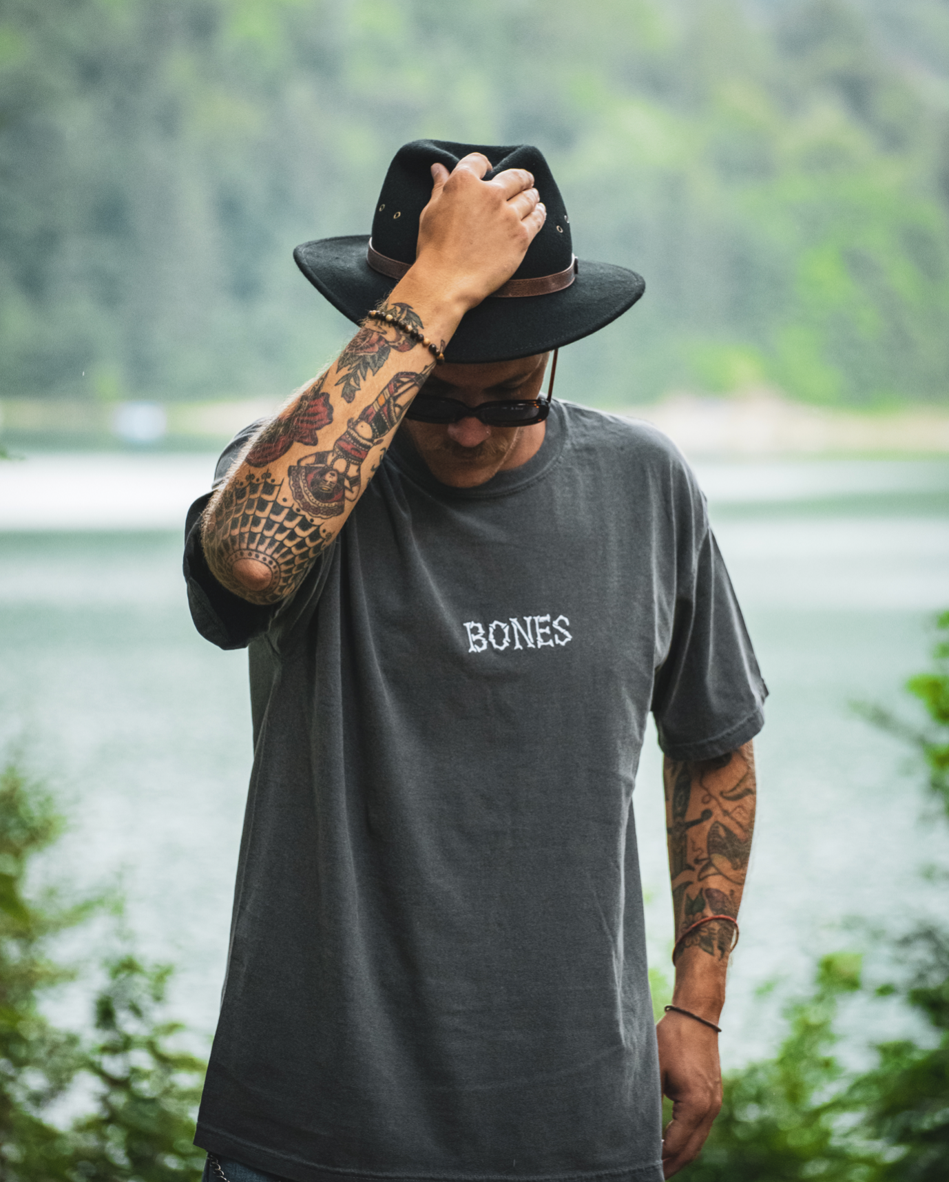 Bones Club Tee - Washed Out Black